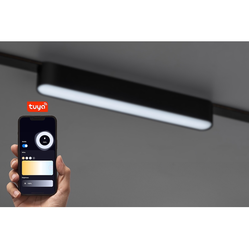 Rabalux - LED Dimbar taklampa för 1-fas skensystem LED/12W/24V 2700-5500K Wi-Fi Tuya 22 cm svart