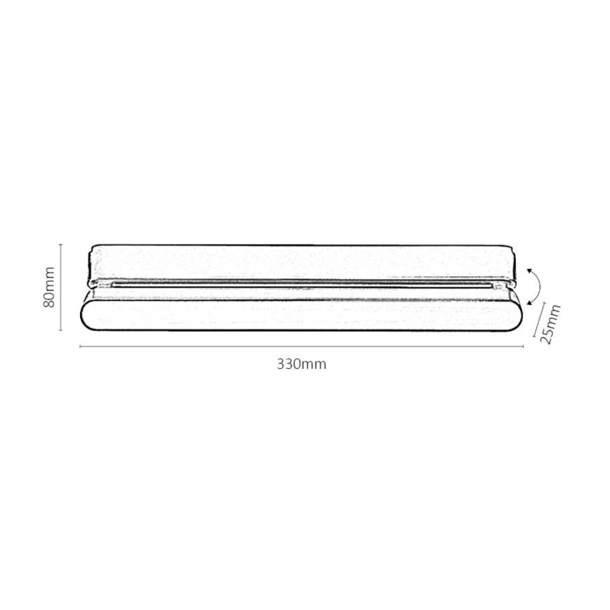 Rabalux - LED Dimbar taklampa för 1-fas skensystem LED/13W/24V 2700-5500K Wi-Fi Tuya 33 cm svart