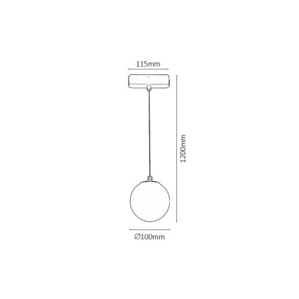 Rabalux - LED ljusreglerad ljuskrona på textilsladd för 1-fas skensystem LED/5W/24V 2700-5500K Wi-Fi Tuya svart