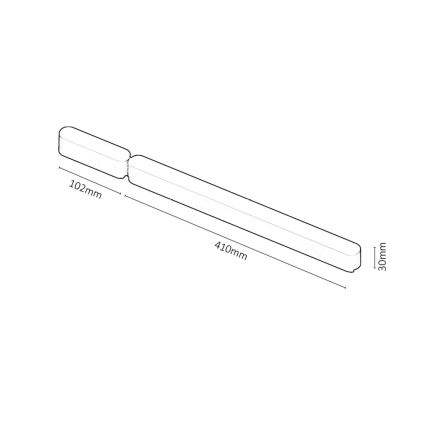 Rabalux - Strömförsörjning för ljus i skensystem 80W/230V 10,2 + 41 cm svart