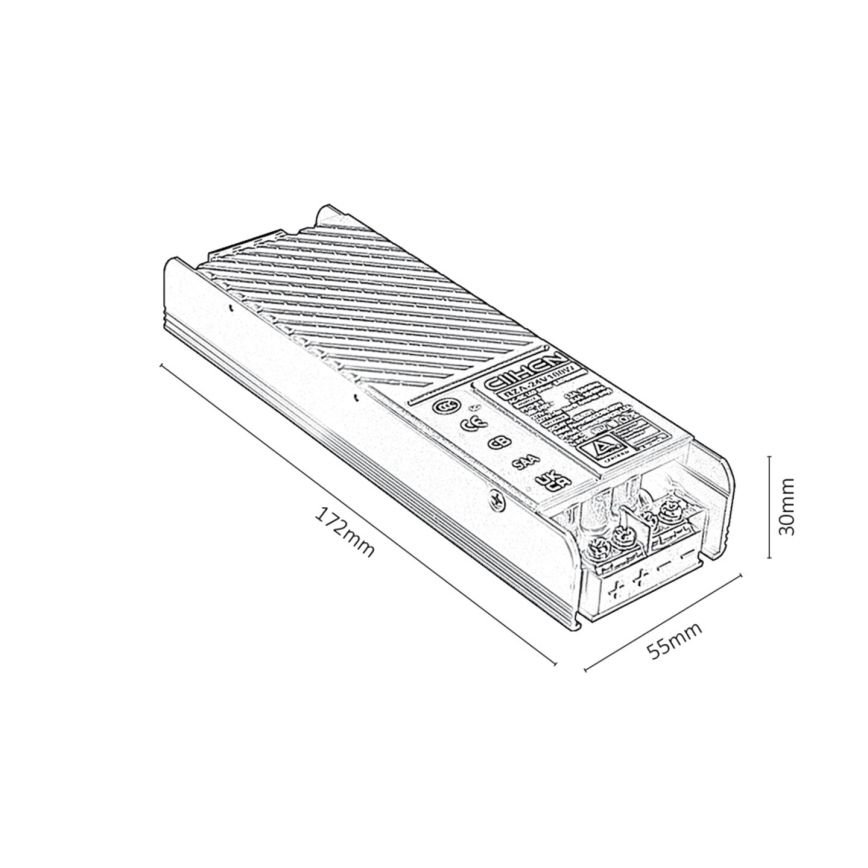 Rabalux - Strömförsörjning för belysning i skensystem 100W/230V