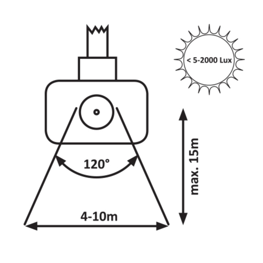 Rabalux - LED strålkastare med sensor LED/10W/230V 4000K IP44 svart