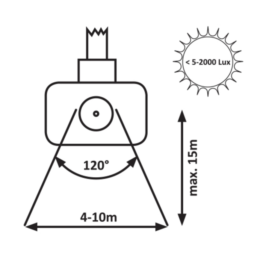 Rabalux - LED strålkastare med sensor LED/30W/230V 4000K IP44 svart