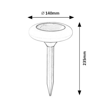 Rabalux - LED RGB solcellsbelysning LED/0,6W/3,7V IP65