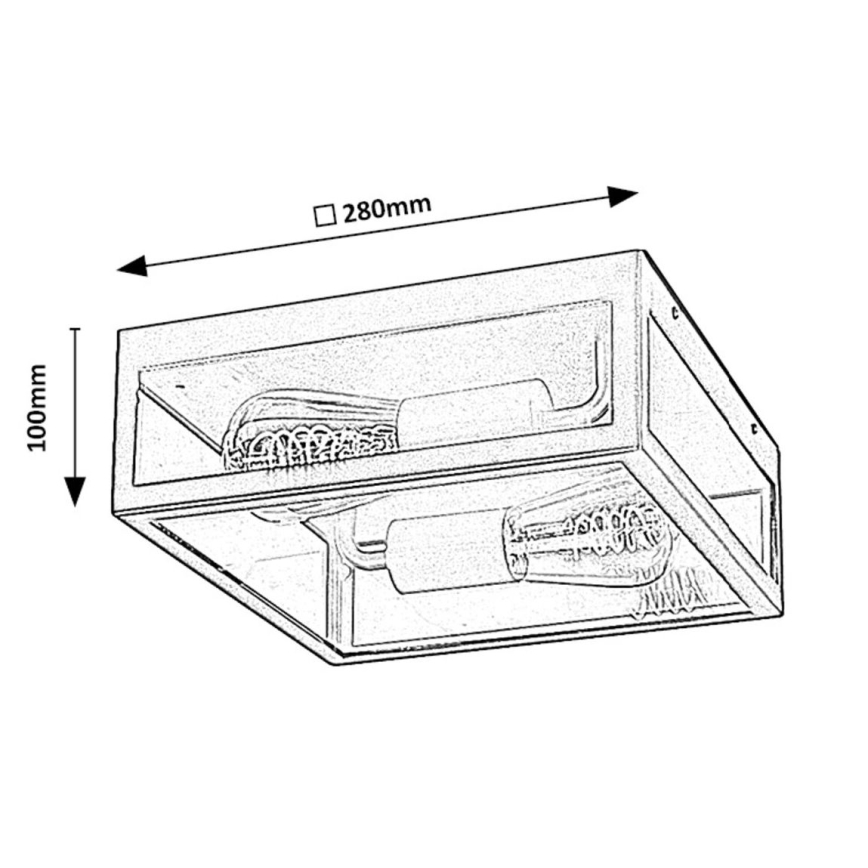 Rabalux - Taklampa för utomhusbruk 2xE27/60W/230V IP23