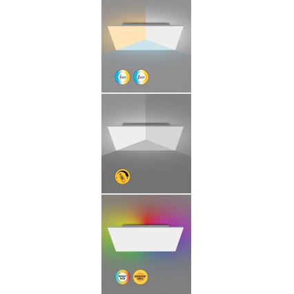 Rabalux - LED RGB dimbar taklampa LED/18W/230V 3000-6500K 30x30 cm + fjärrkontroll