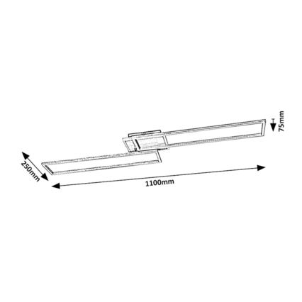 Rabalux - LED dimbar taklampa LED/40W/230V 2700-6500K Wi-Fi Tuya mattkrom + fjärrkontroll 25x110 cm
