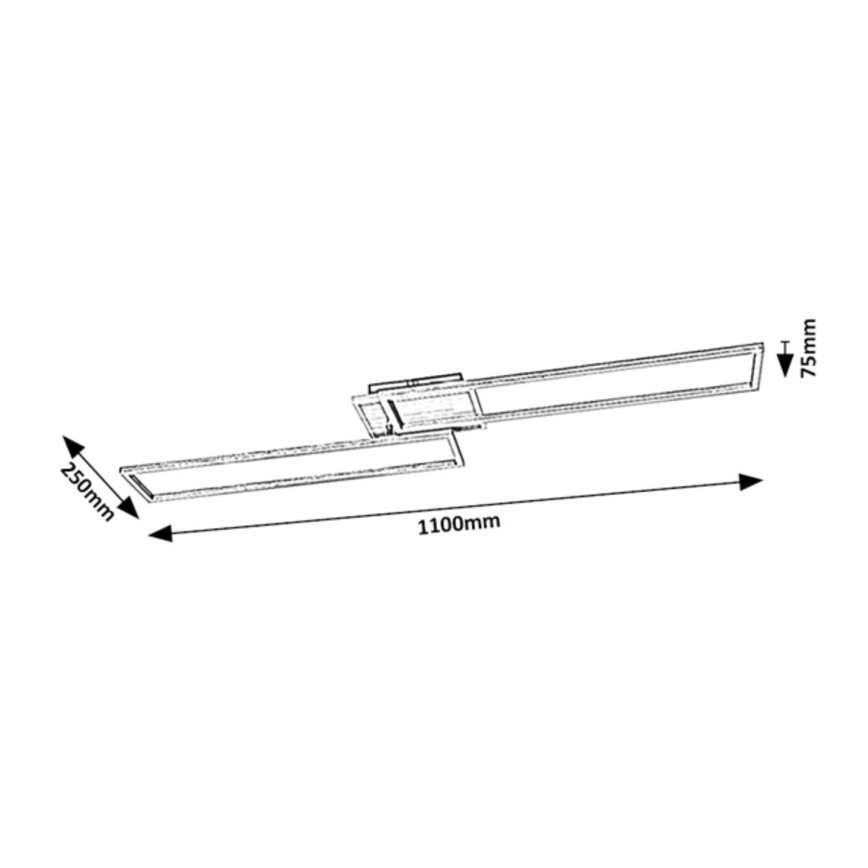Rabalux - LED Dimbar taklampa LED/40W/230V 2700-6500K Wi-Fi Tuya matt krom + fjärrkontroll