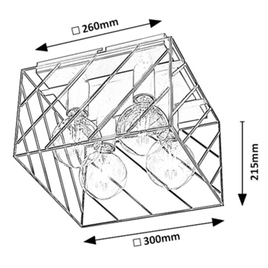Rabalux - Taklampa 4xE27/25W/230V 30x30 cm