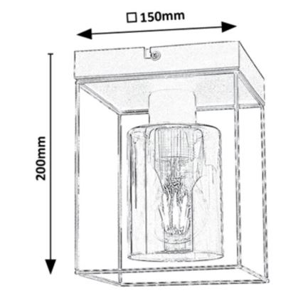 Rabalux - Taklampa 1xE27/25W/230V