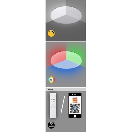 Rabalux - LED RGB dimbar taklampa LED/24W/230V Wi-Fi Tuya 3000-6500K 31 cm