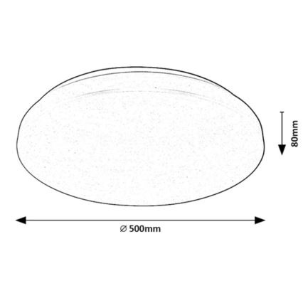 Rabalux - LED RGB dimbar taklampa LED/48W/230V Wi-Fi Tuya 3000-6500K 50 cm