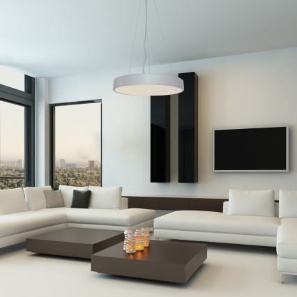 Rabalux - LED ljuskrona med textilsladd LED/36W/230V 4000K silver