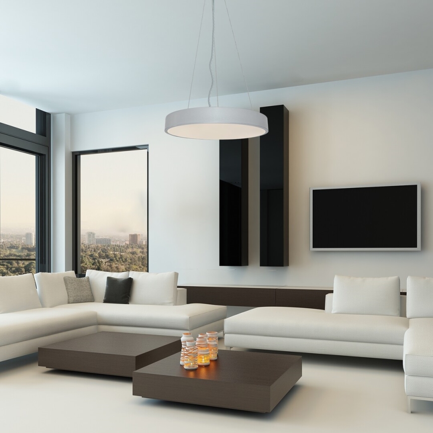 Rabalux - LED ljuskrona med textilsladd LED/36W/230V 4000K silver