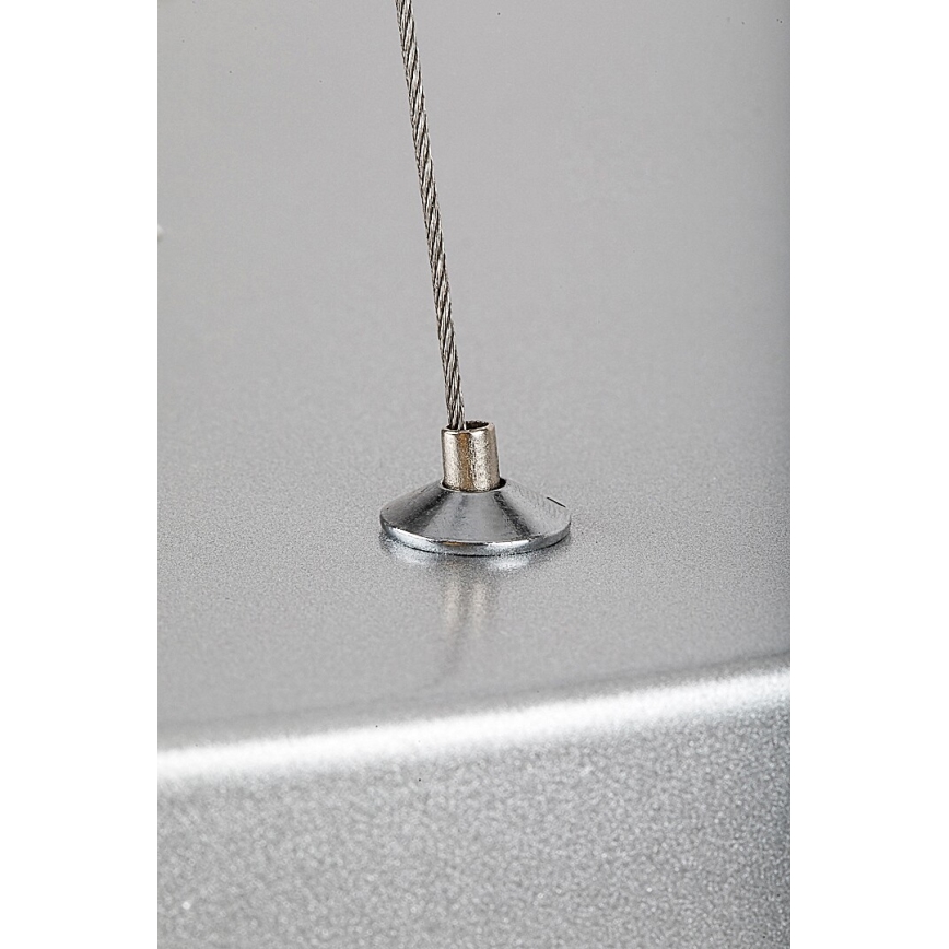 Rabalux - LED ljuskrona med textilsladd LED/36W/230V 4000K silver