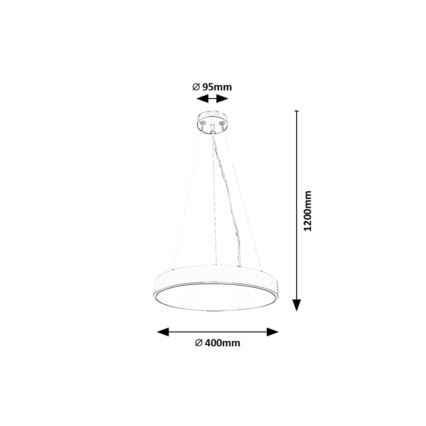Rabalux - LED ljuskrona med textilsladd LED/36W/230V 4000K silver