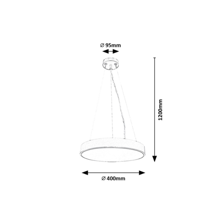Rabalux - LED ljuskrona med textilsladd LED/36W/230V 4000K silver