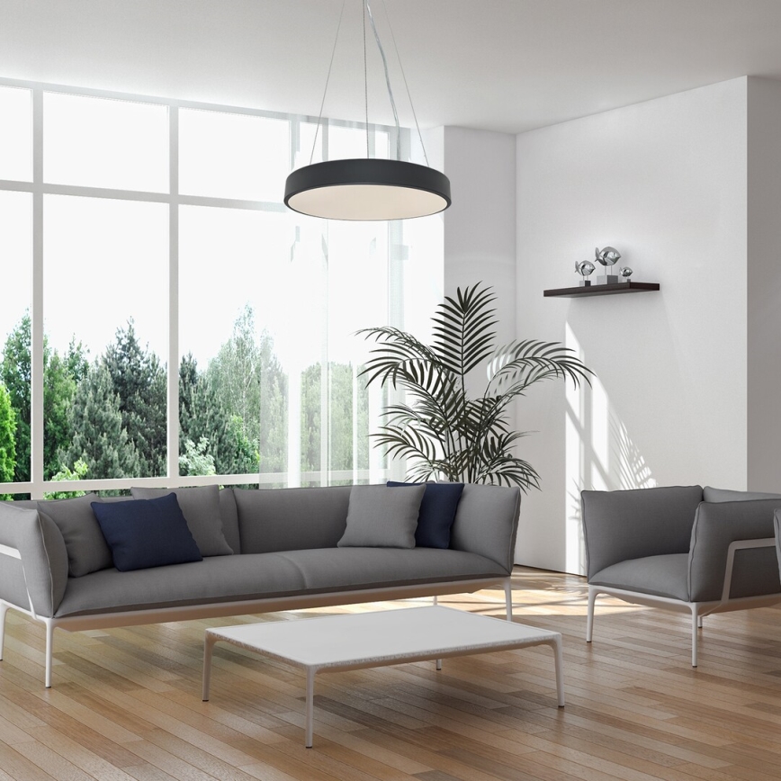 Rabalux - LED ljusreglerad ljuskrona på textilsladd LED/60W/230V 3000-6000K svart + fjärrkontroll