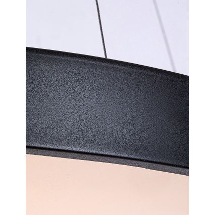 Rabalux - LED ljusreglerad ljuskrona på textilsladd LED/60W/230V 3000-6000K svart + fjärrkontroll