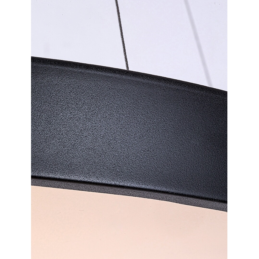 Rabalux - LED ljusreglerad ljuskrona på textilsladd LED/60W/230V 3000-6000K svart + fjärrkontroll
