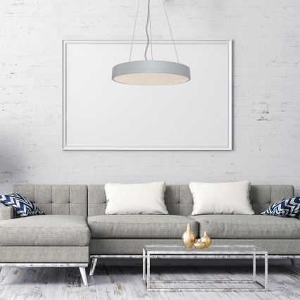Rabalux - LED ljusreglerad ljuskrona på textilsladd LED/60W/230V silver 3000-6000K + fjärrkontroll