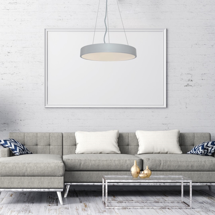 Rabalux - LED ljusreglerad ljuskrona på textilsladd LED/60W/230V silver 3000-6000K + fjärrkontroll