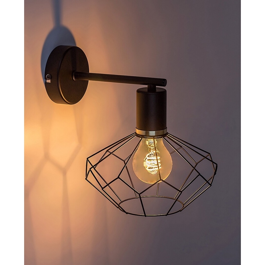Rabalux - Vägglampa 1xE27/40W/230V diameter 20 cm svart