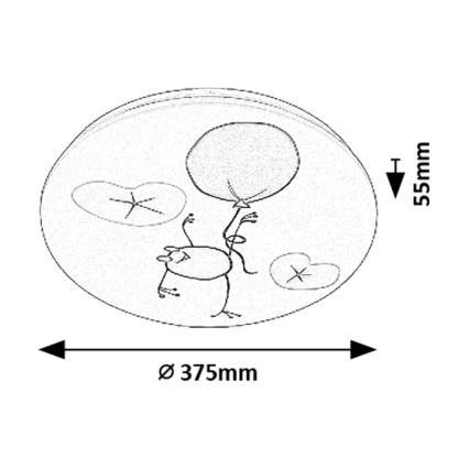 Rabalux - LED taklampa för barn LED/24W/230V 3000K Ø 37,5 cm