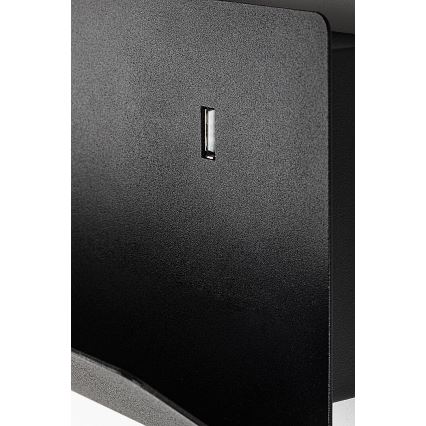 Rabalux - Vägglampa med hylla och USB port 1xGU10/25W/230V svart