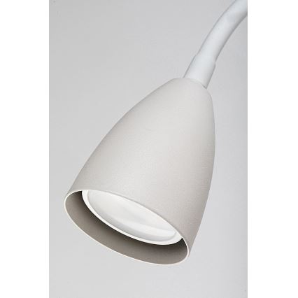 Rabalux - Vägglampa med hylla och USB port 1xGU10/25W/230V vit