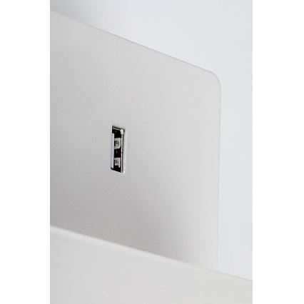 Rabalux - Vägglampa med hylla och USB port 1xGU10/25W/230V vit
