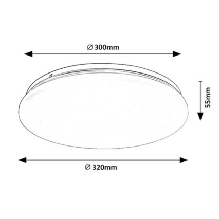Rabalux - LED taklampa LED/18W/230V 3000K 32 cm