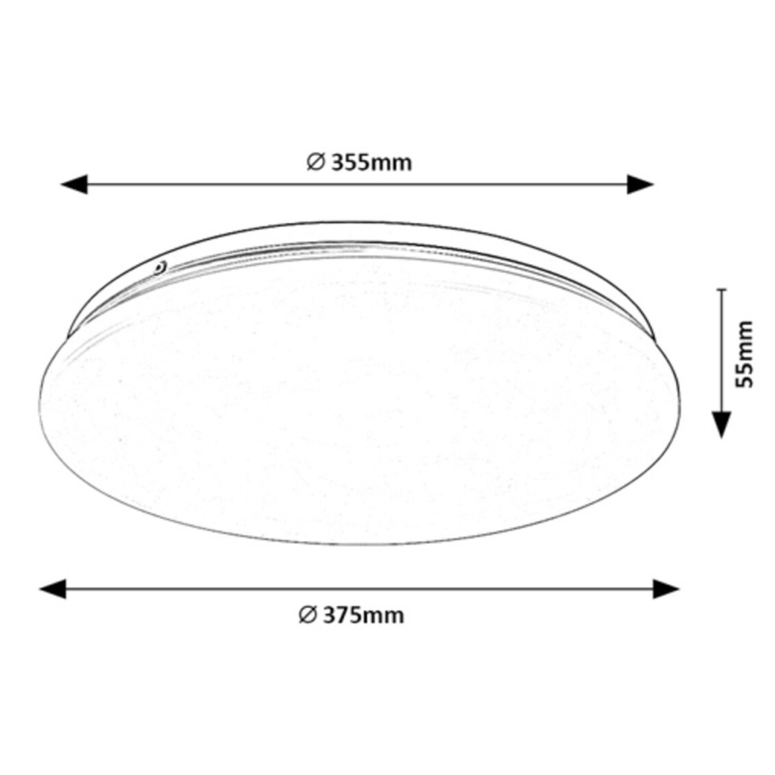 Rabalux - LED taklampa LED/24W/230V 3000K 37 cm