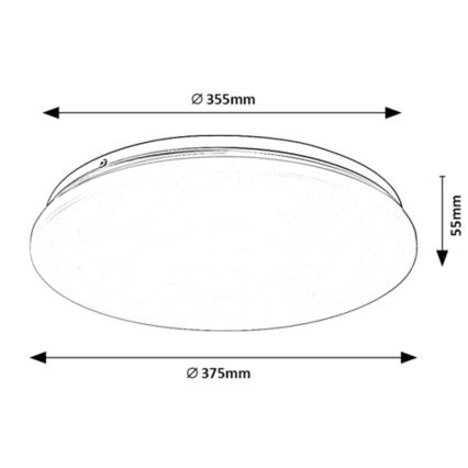 Rabalux - LED taklampa LED/24W/230V 4000K 37 cm