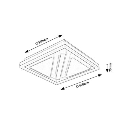 Rabalux - LED dimbar taklampa LED/73W/230V 40x40 cm + fjärrkontroll