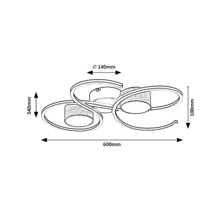 Rabalux - LED taklampa LED/38W/230V 4000K