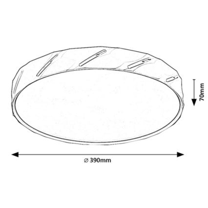 Rabalux - LED taklampa LED/25W/230V 3000K vit diameter 39 cm