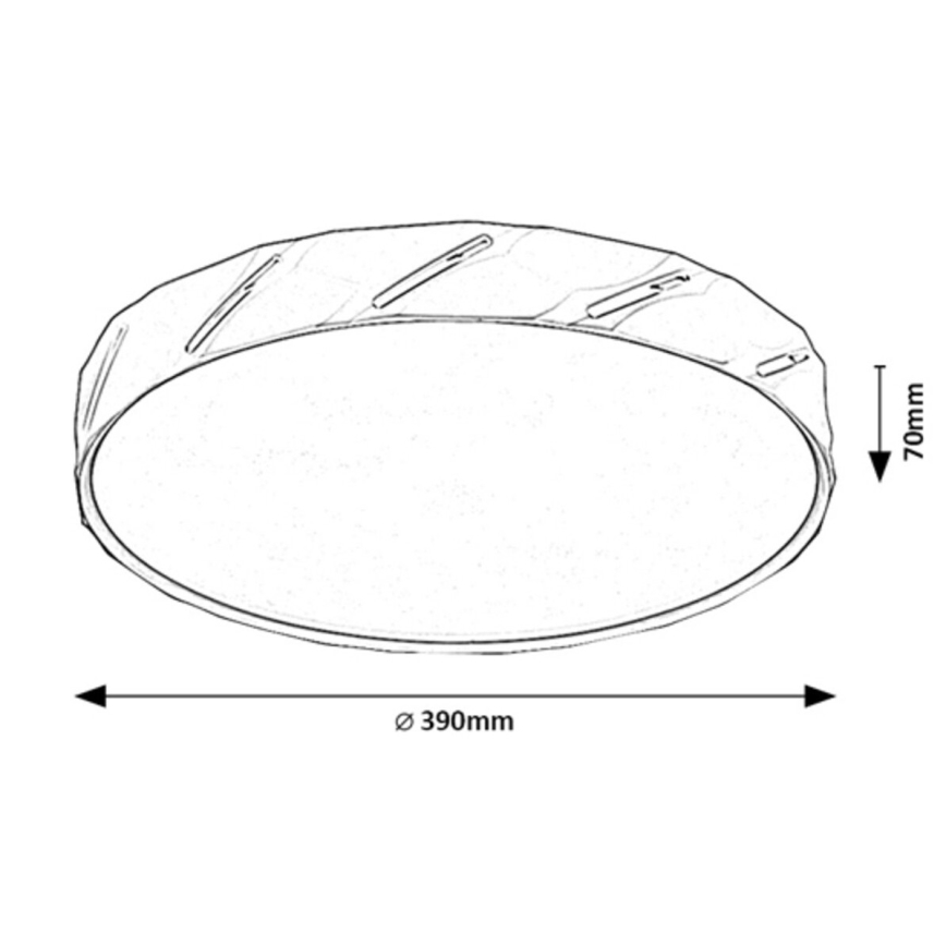 Rabalux - LED taklampa LED/25W/230V 4000K diameter 39 cm svart