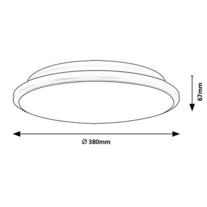 Rabalux - LED taklampa LED/24W/230V 3000K svart 38 cm