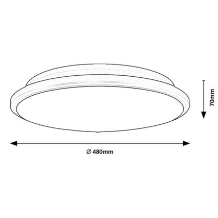 Rabalux - LED taklampa LED/45W/230V 4000K silver 48 cm