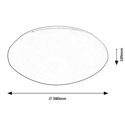 Rabalux - LED taklampa med sensor LED/24W/230V IP44 4000K diameter 38 cm