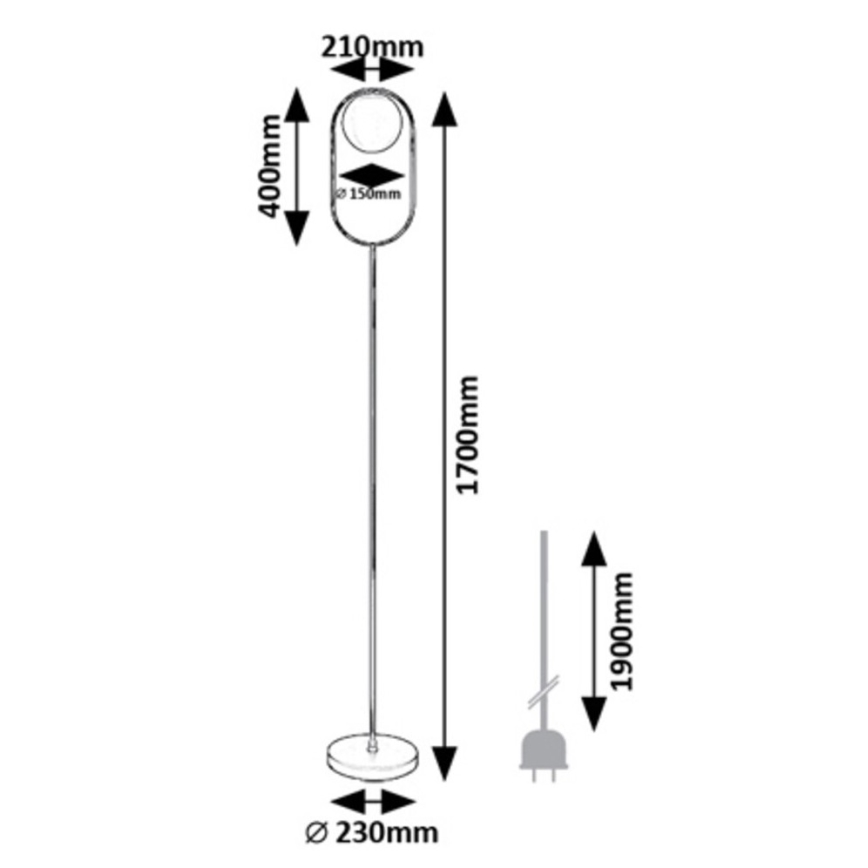 Rabalux - Golv lampa 1xE27/20W/230V