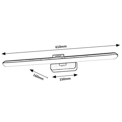 Rabalux - LED tavelbelysning LED/15W/230V 4000K vit