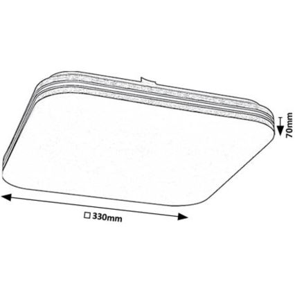 Rabalux - LED taklampa LED/18W/230V 4000K 33x33 cm