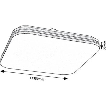 Rabalux - LED taklampa LED/18W/230V 4000K 33x33 cm