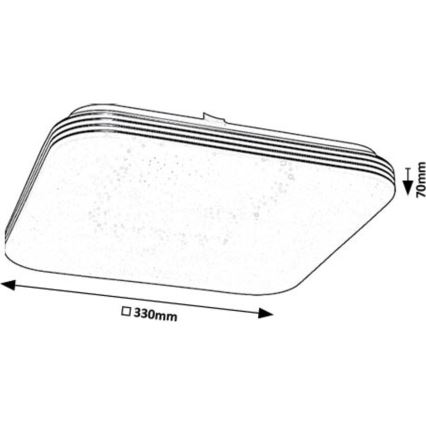 Rabalux - LED taklampa LED/18W/230V 4000K 33x33 cm