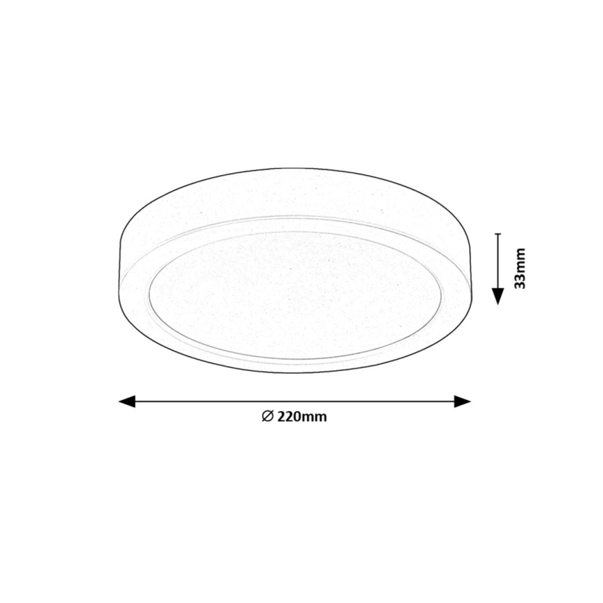 Rabalux - LED taklampa LED/24W/230V 4000K diameter 22 cm svart