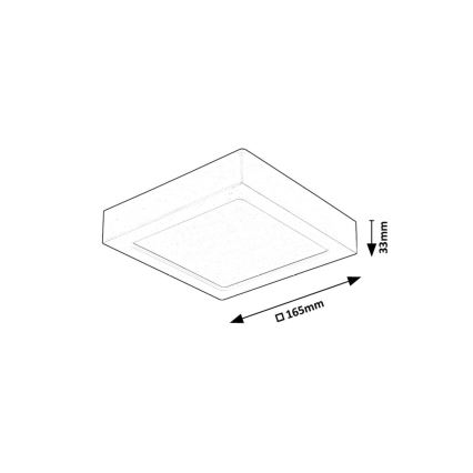 Rabalux - LED taklampa LED/15W/230V 4000K 16x16 cm svart