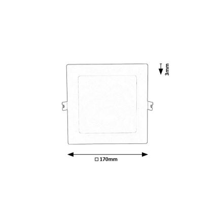 Rabalux - LED infälld belysning LED/12W/230V 3000K 17x17 cm vit