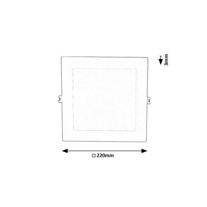Rabalux - LED infälld belysning LED/18W/230V 22x22 cm vit